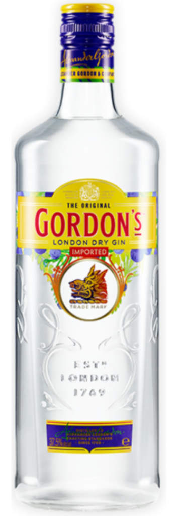 Alkoholiskā dzēriena "Gordon's" pudele 37.5% alk. tilp.