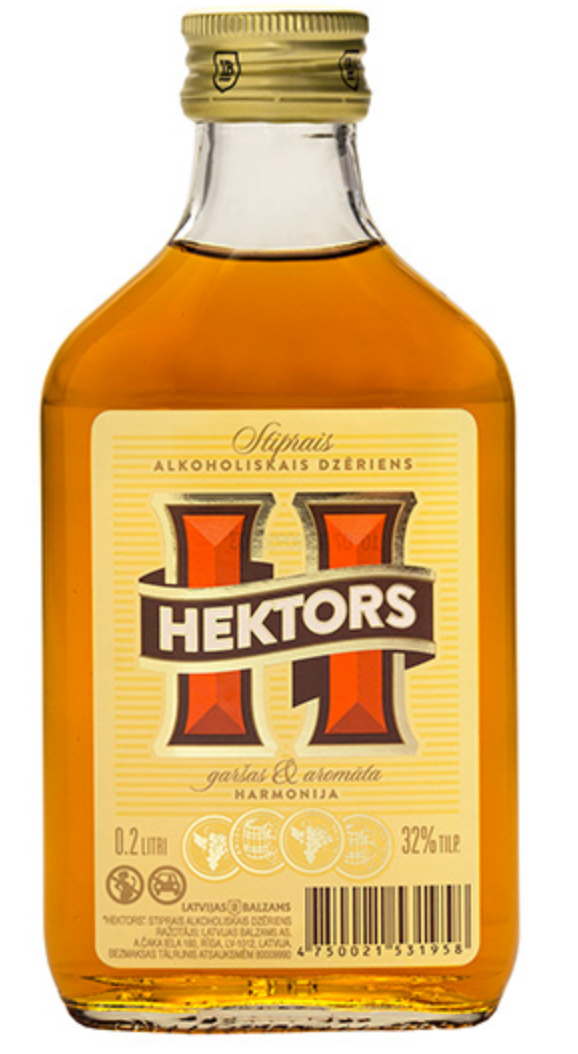 Alkoholiskā dzēriena "Hektors" pudele 0.2 litri